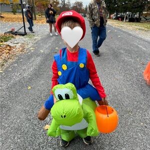 Kids Mario Riding Yoshi Costume